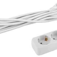 Удлинитель сетевой ЭРА UX-2e-1,5m с/з 2-м 1.5м ПВС 3×0,75мм2 10А