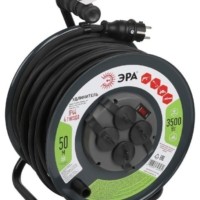 Удлинитель силовой ЭРА RMx-4es-3×2.5-50m-IP44(KG) на металлической катушке с/з с выкл. 4-м 50м КГ