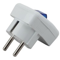 Vx5-W ЭРА Вилка с/з с выключателем 16A белая