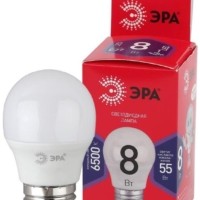 Лампа СДЛ RED LINE LED P45-8W-865-E27 R 8Вт P45 шар 6500К холод. бел. E27 Эра Б0045359