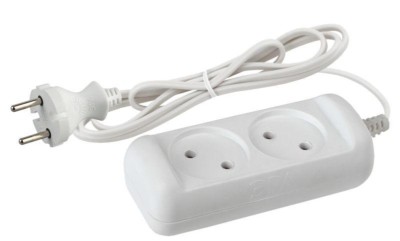 Удлинитель сетевой ЭРА UX-2-1,5m б/з 2-м 1.5м ШВВП 2×0,75мм2 6А