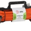 Удлинитель силовой шнур на рамке 1х20м б/з 6А IP44 UFx-1-2х0.75-20m-IP44 ПВС 2х0.75 Эра Б0046821