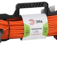 Удлинитель силовой шнур на рамке 1х20м б/з 6А IP44 UFx-1-2х0.75-20m-IP44 ПВС 2х0.75 Эра Б0046821