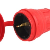 Разъем каучуковый R8-RED-IP44 с/з прямой 16А IP44 красн. Эра Б0044548