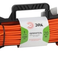 Удлинитель силовой шнур на рамке 1х20м б/з 10А IP44 UFx-1-2х1.0-20m-IP44 ПВС 2х1 Эра Б0043040