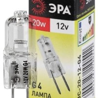 Лампа галогенная G4-JC-20Вт-12В ЭРА C0027369