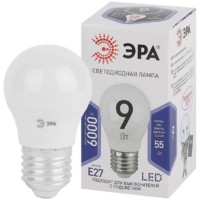 Лампа СДЛ P45-9W-860-E27 шар 720Лм Эра Б0031412