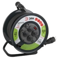 Удлинитель силовой ЭРА RMx-4es-3×2.5-40m-IP44(KG) на металлической катушке с/з 4-м 40м КГ 3х2.5мм2