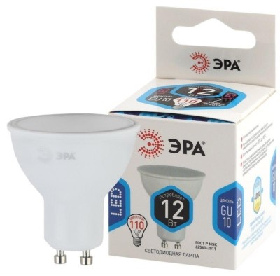 Лампа СДЛ LED MR16-12W-840-GU10 12Вт MR16 софит 4000К нейтр. бел. GU10 Эра Б0040890