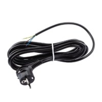 Шнур сетевой с вилкой ЭРА UX-3×0,75-3m-B с заземлением 3м ПВС 3×0,75мм2 черный