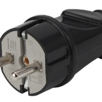 Vx2-B ЭРА Вилка с/з прямая 16A черная