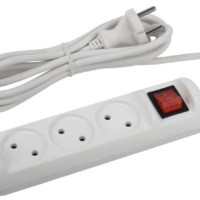 Удлинитель сетевой ЭРА U-3s-3m-2×1 б/з с выкл. 3-м 3м ПВС 2×1мм2 10А