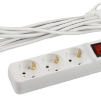 Удлинитель сетевой ЭРА U-3es-3m-3×1,5 с/з с выкл. 3-м 3м ПВС 3×1.5мм2 16А