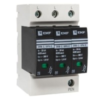 Ограничитель импульсных напряжений ОПВ-C/3P In 20кА 385В с сигн, EKF PROxima