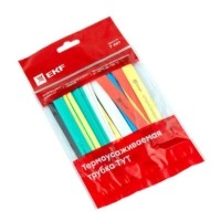 Термоусаживаемая трубка ТУТ нг 8/4 набор:7 цветов по 3шт, 100мм, EKF PROxima