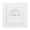 Минск Розетка 1-местная СП, 10 А, с защ,штор,, белая EKF Basic