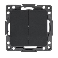 Стокгольм Механизм Выключателя 2-кл, 10А в/к черный EKF PROxima