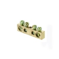 Шина PEN “ноль-земля” (6х9мм) 4 отверстия латунь крепеж по центру EKF PROxima