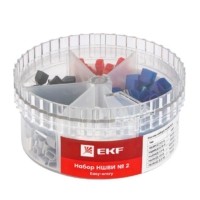 Наконечник кабельный НШви двойной набор №2 2×0,5-2×2,5мм2 EKF PROxima