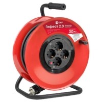 Удлинитель силовой на катушке Гефест 2.0 4-м 30м с/з и предохранителем КГ 3*1,5 16А/3,5кВт PROxima