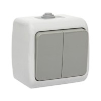 Выключатель 2кл. 10А IP54 серый Мурманск EKF