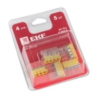 Клемма СМК 4-проводная зажимная с пастой 0,5-2,5мм2 5шт/уп EKF PROxima
