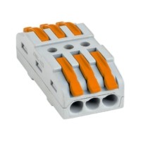 Клемма СМК зажимная с рычагом проходная 3 полюса 0,08-4мм2 25шт/уп EKF PROxima