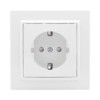 Минск Розетка 1-местная СП с/з 16А белая с защ, штор, EKF Basic