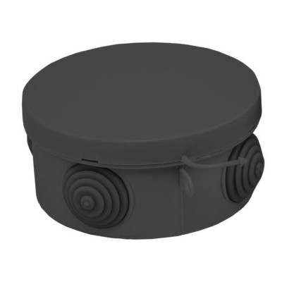 Коробка КМЭР КМР-040-039 с крышкой 85х40 4 мембр ввода чёрная IP54 EKF