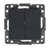 Стокгольм Механизм Выключателя 2-кл, проходного 10А в/к черный EKF PROxima