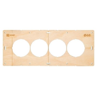 Шаблон для подрозетников c 4 отв, диам, 68 мм EKF Expert