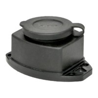 Роз, (колодка) одномест, с защит, крышкой каучуковая 230В 2P+PE 16A IP44 EKF