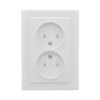 Минск Розетка 2-местная СП 10А белая с защ, штор, EKF Basic
