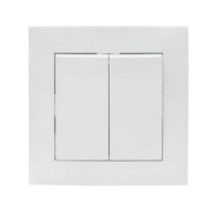 Валенсия выключатель 2-кл, 10А белый EKF PROxima