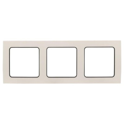 Стокгольм Рамка 3-местная белая с линией цвета черный EKF PROxima