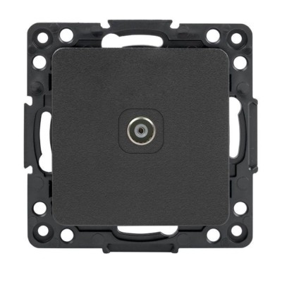 Стокгольм Механизм Розетки ТВ 1-м 75Ом 5-862МГц черной EKF PROxima