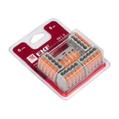 Клемма СМК зажимная с рычагом 5шт/уп