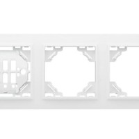 Минск Рамка 3-местная горизонтальная белая EKF Basic