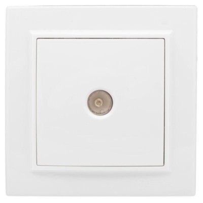 Розетка ТВ 1-м СП бел 75Ом 5-862МГц Минск EKF Basic