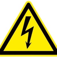 Знак пластик “Опасность поражения электрическим током” (Молния) W08 (150х150мм,) EKF PROxima