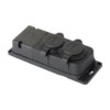Роз, (колодка) двухмест, с защит, крышками каучуковая 230В 2P+PE 16A IP44 EKF PRO