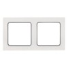 Стокгольм Рамка 2-местная белая с линией цвета черный EKF PROxima