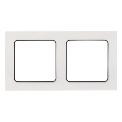 Стокгольм Рамка 2-местная белая с линией цвета черный EKF PROxima