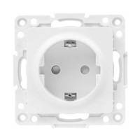 Стокгольм Механизм Розетки 1-местной с/з 16А белый с защ, штор, EKF PROxima