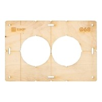 Шаблон для подрозетников c 2 отв, диам, 68 мм EKF Expert