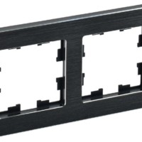 Рамка 2-м BRITE РУ-2-1-БрЧ металл черн. IEK BR-M22-M-K02