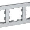 Рамка 3-м BRITE РУ-3-1-БрА металл алюм. IEK BR-M32-M-K47