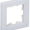 Рамка 1-м BRITE РУ-1-2-БрБ стекло бел. IEK BR-M12-G-K01
