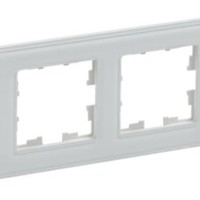 Рамка 4-м BRITE РУ-4-2-БрБ стекло бел. IEK BR-M42-G-K01