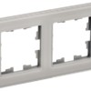 Рамка 2-м BRITE РУ-2-2-БрД стекло дым. IEK BR-M22-G-K30